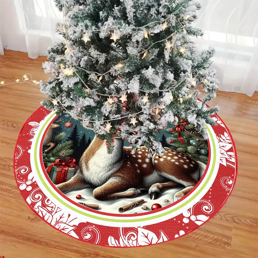 VIKAMA Weihnachtsbaum Rock mit Vintage Hirsch Motiv in Multicolour - Bild 3