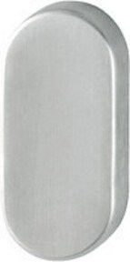HOPPE FH-Schlüsselrosette FS-E55S, oval und blind, Edelstahl matt, Silber - Bild 1