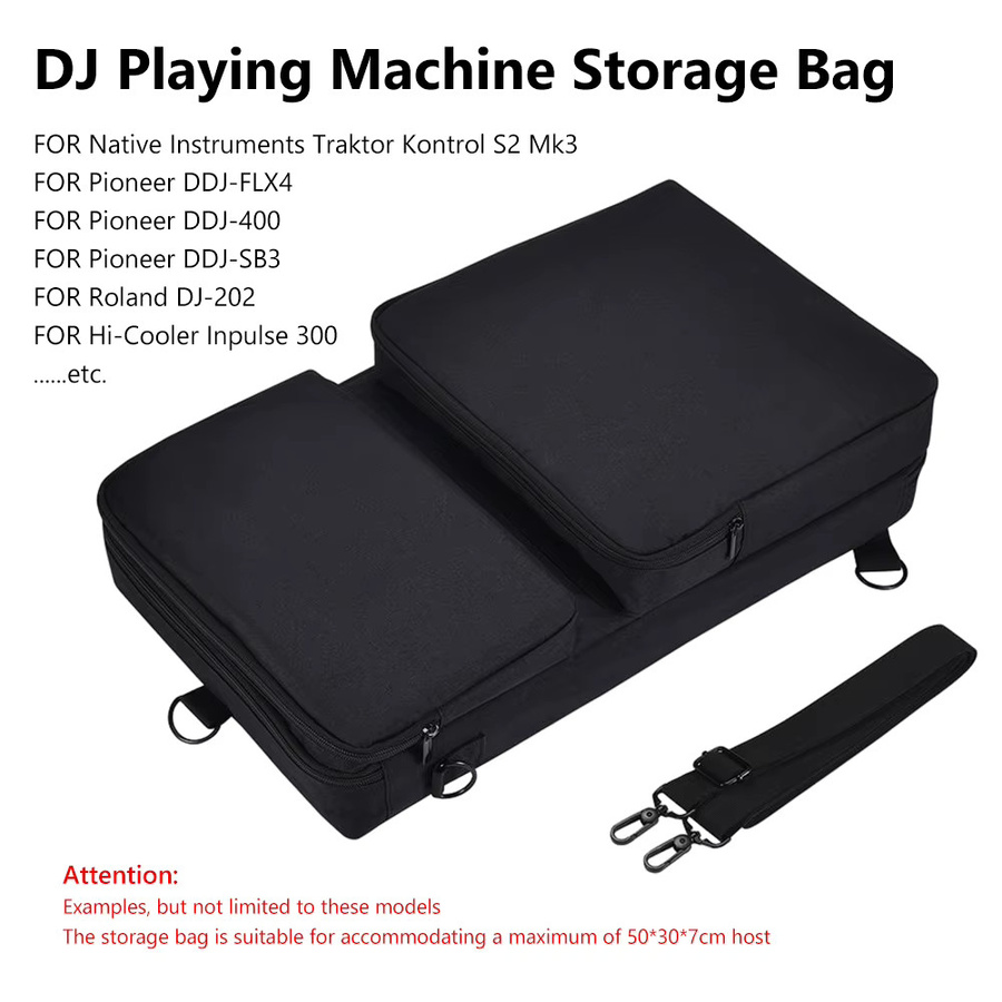 APWIKOGER Tragetasche für Pioneer DDJ-400 und DDJ-FLX4 DJ Controller, gepolsterte und staubdichte Reise-Tasche, Schwarz - Bild 4