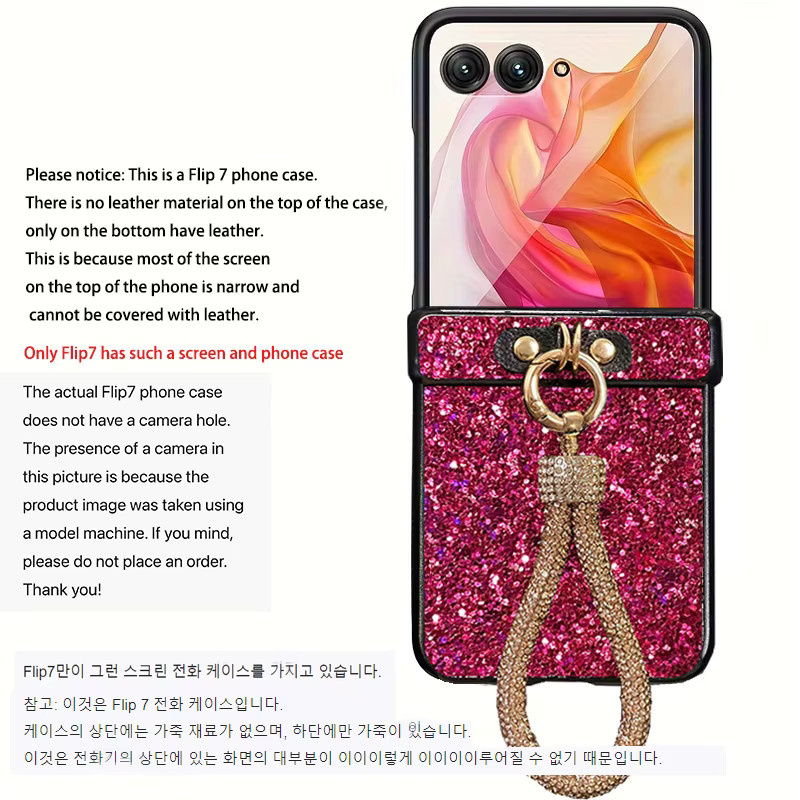 Luxuriöse Glitzer-Handyhülle mit Kunstdiamanten und Armband für Samsung Galaxy Z Flip (Modelle 3, 4, 5, 6, 7, 8 und FE) in Gold, stoßfeste Hartschale - Bild 3