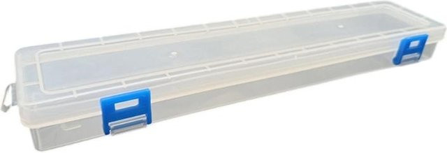 SoleMemory Mehrzweck-Kunstwerkzeugkoffer aus Kunststoff für Pinsel bis 13 Zoll, Farbe Weiß/Transparent - Bild 1