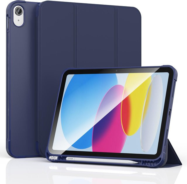 Rui Di Smart Case Schutzhülle für iPad 10. Generation 10,9 Zoll mit Stifthalter, Blau - Bild 1