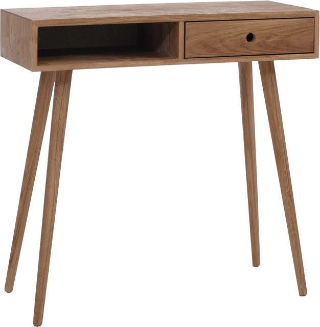 MCA Konsolentisch MCW-P55 aus Massiv-Holz mit Schublade, Eiche, B/T/H: 80 x 34 x 34 cm - Bild 2