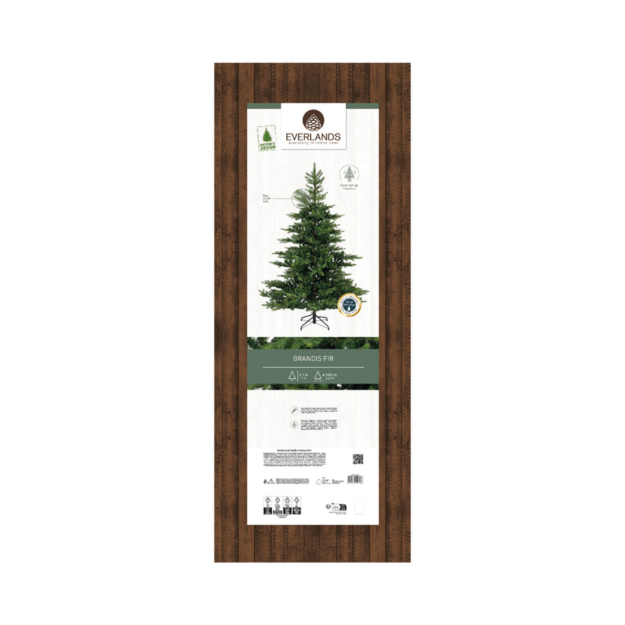 EVERLANDS Weihnachtsbaum Grandis Fir in Grün, Durchmesser: 150 cm, Höhe: 210 cm - Bild 2