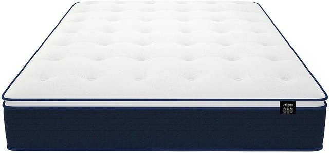 Vente-unique Altier Taschenfederkern Matratze H3 Weiß B: 160 cm, T: 200 cm - Bild 1