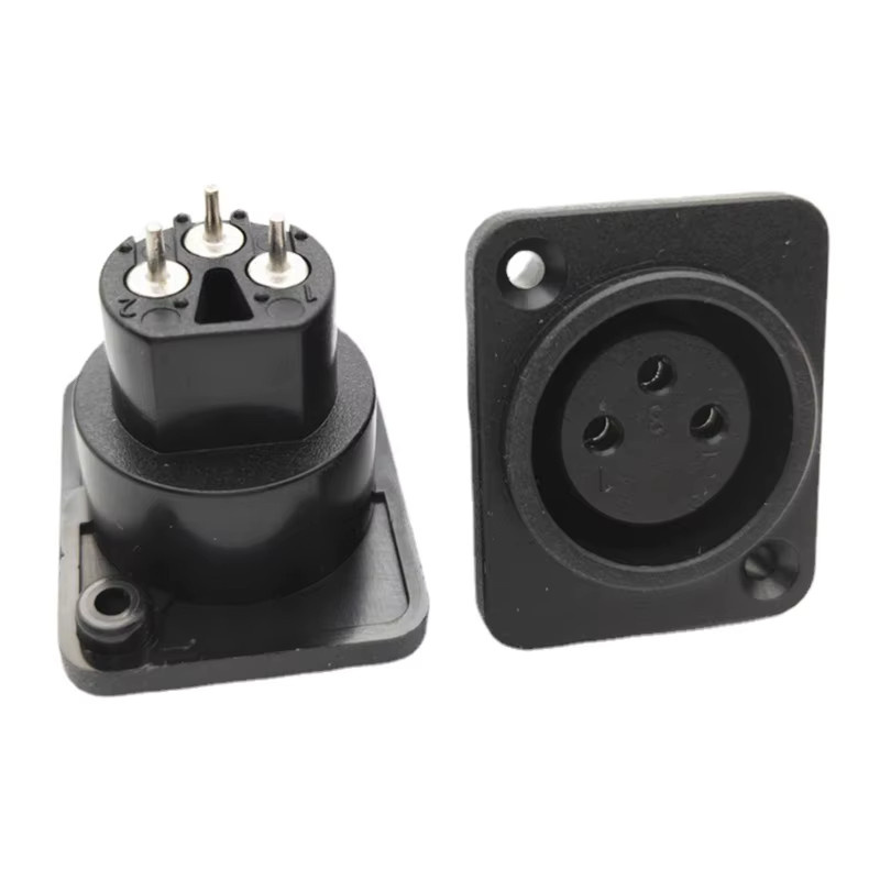 XLR-Mikrofonanschluss Adapter mit Legierungsgehäuse in Schwarz für Studiogeräte - Bild 3
