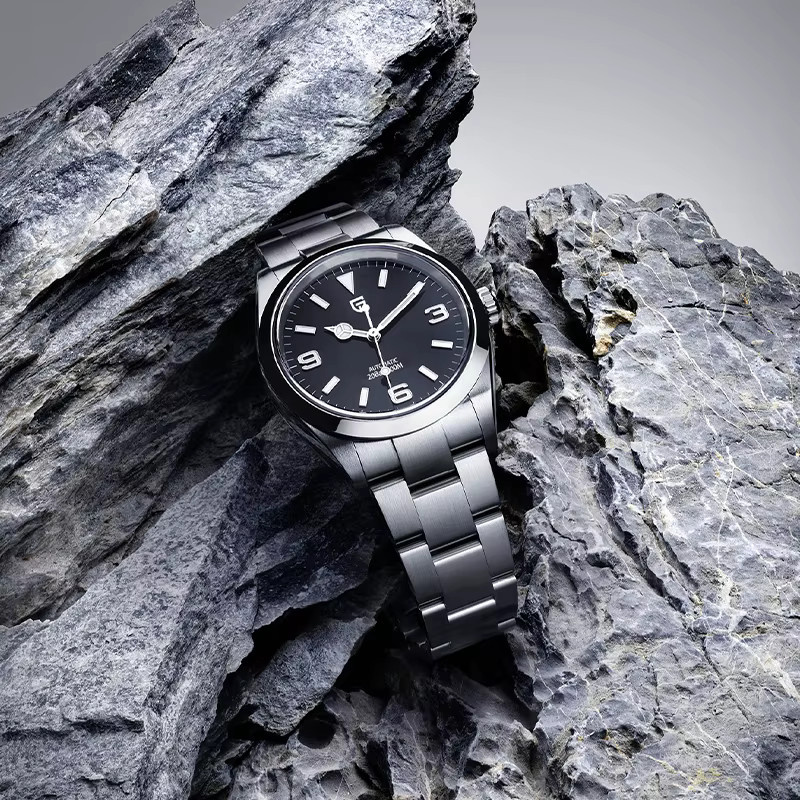 PAGANI DESIGN Automatik-Armbanduhr, Edelstahl, Saphirglas, Schwarz, Herren - Bild 2