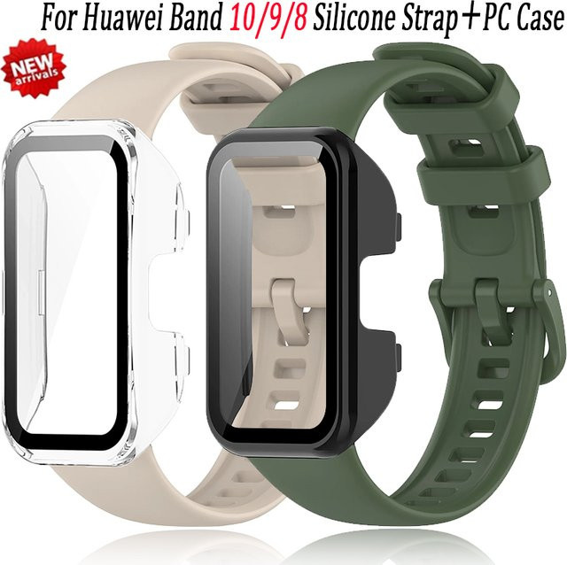 Huawei Smartwatch Armband, Silikon, Schwarz, Huawei Band 10/9/8 - Bild 1