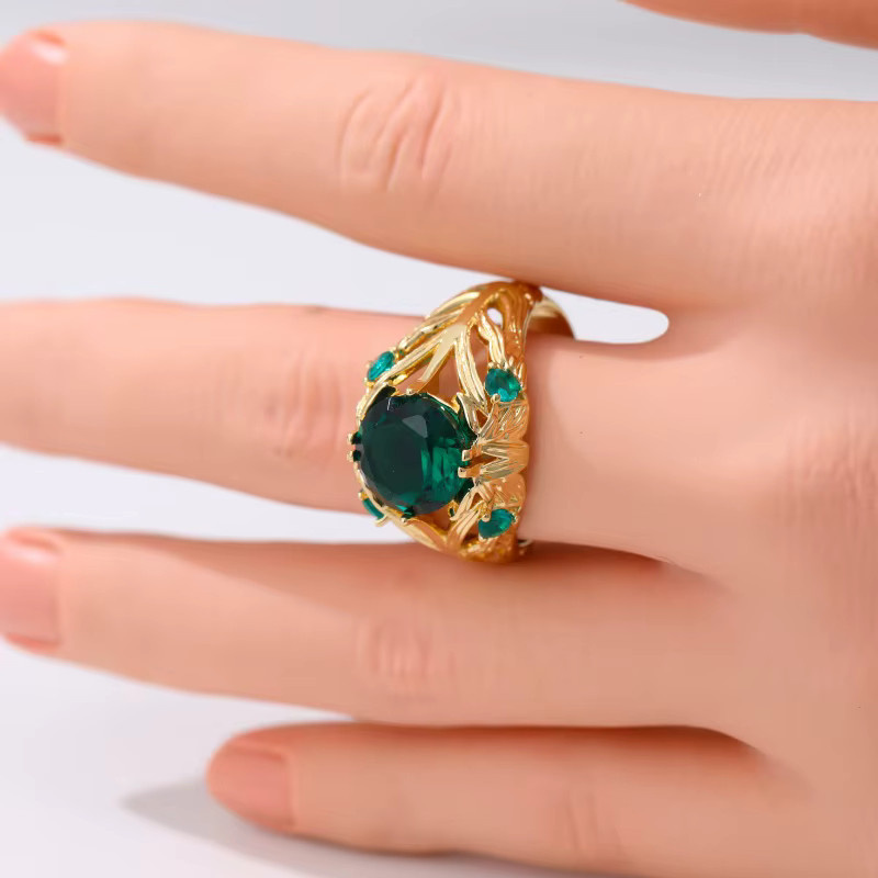 Ring, Goldfarben, Zirkonia, Damen - Bild 1