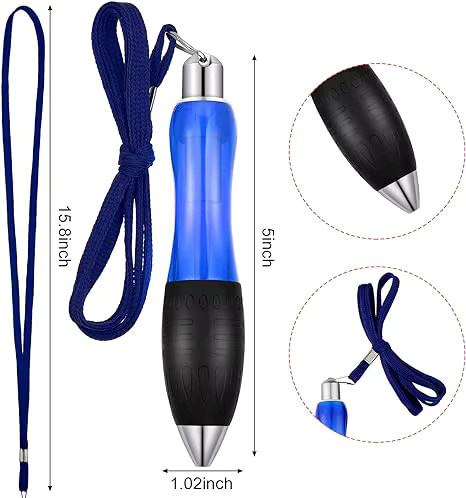 Gewichtete Kugelschreiber mit breitem Griff in Blau für Arthritis, Parkinson und Karpaltunnel zur Unterstützung bei Handzittern - Bild 2