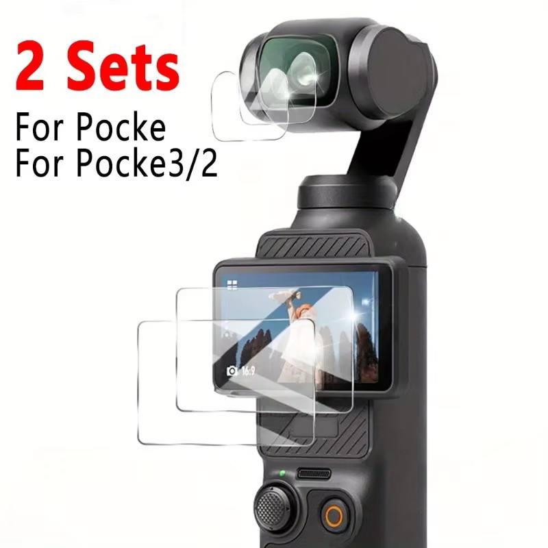DJI OSMO Pocket 3 und Pocket 2 Zubehör: Kratzfester Objektivschutz aus gehärtetem Glas und Displayschutzfolie in Transparent - Bild 2