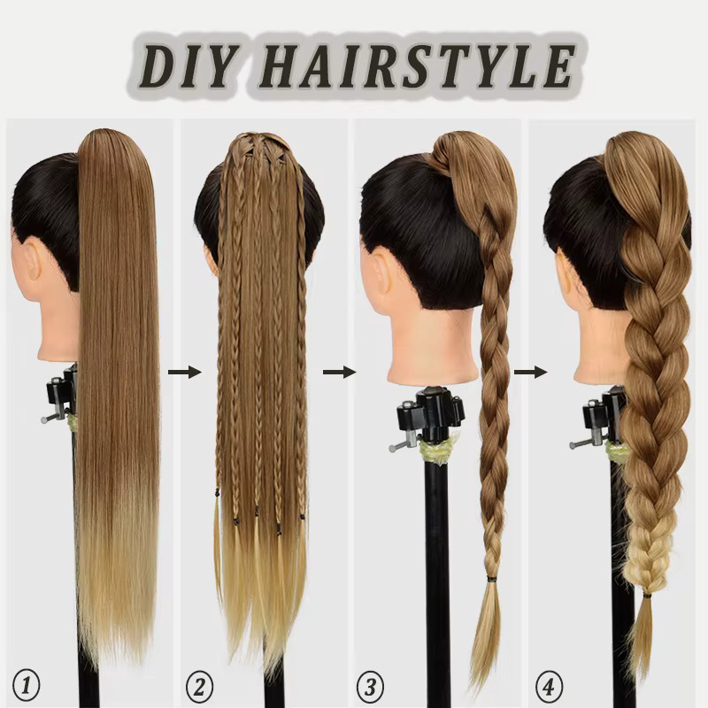 WIGSIN Haarverlängerung Pferdeschwanz, synthetisch, glatt, 28 Zoll, Damen - Bild 4