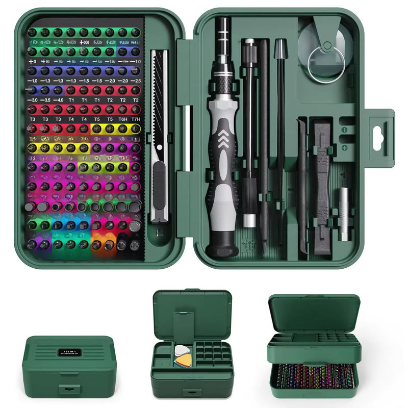 132-in-1 Präzisions-Schraubendreher-Set mit 152 magnetischen Bits und Aufbewahrungsbox in Schwarz - Bild 6