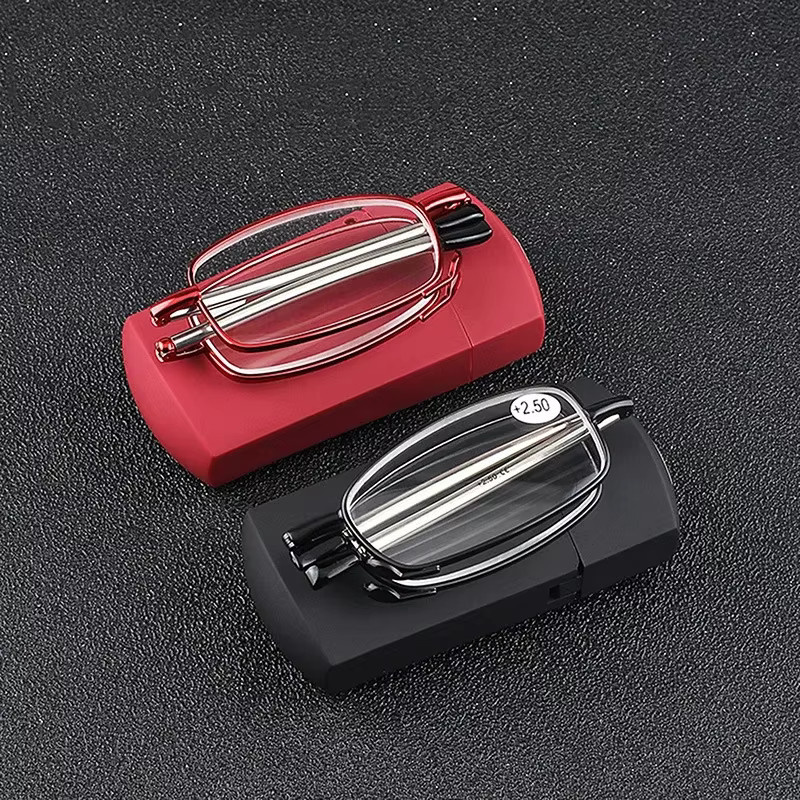 LALAMOLI Lesebrille, oval, Metall, rot, Unisex, Vollrand - Bild 1