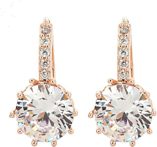 KaiTingu Jewelry Ohrringe, Roségold, Kristall, Tropfen, Damen - Bild 1