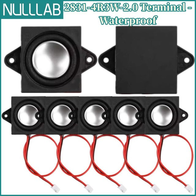 NullLab Wasserdichter 2831 Hohlraum-Lautsprecher in Schwarz mit 4 Ohm, 3W Nennleistung und PH2.0 Anschluss für DIY-Audio-Geräte - Bild 1