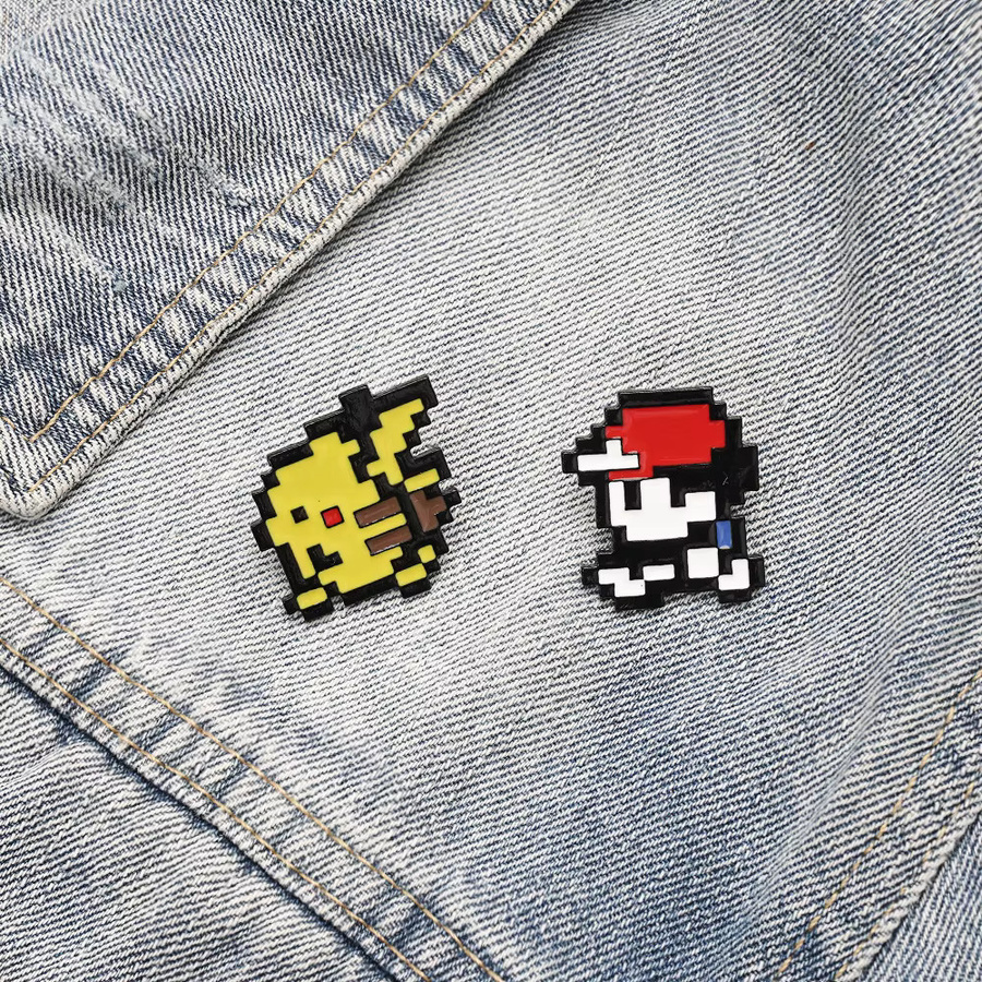 Bandai Pokémon Ash Ketchum Pikachu Emaille-Pins, 2-teiliges Set, Metall, Bunt / Mehrfarbig - Bild 2