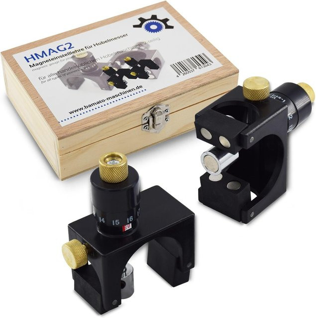 BAMATO Magneteinstelllehre für Hobelmesser HMAG2 in Schwarz - Bild 1