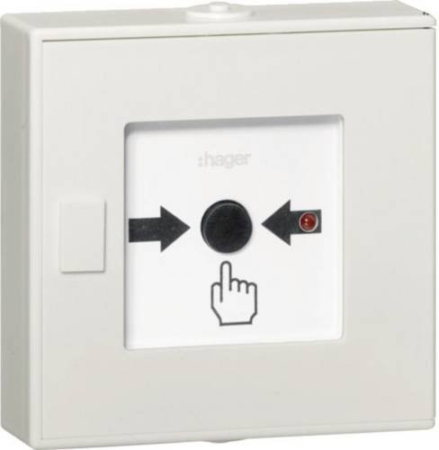 Hager TG558B Druckknopfmelder mit Bewegungssensor und WiFi in Weiß - Bild 1