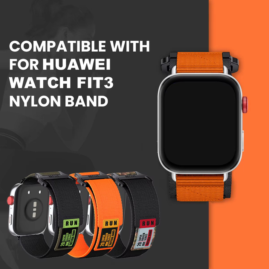 CAOWTAN Uhrenarmband Nylon, orange, Smartwatch Armband - Bild 3