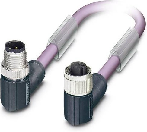 Phoenix Contact 1543935 Sensor-Aktor-Steckverbinder M12 konfektioniert, gewinkelter Stecker und gewinkelte Buchse, 2,00 m Kabellänge - Bild 1