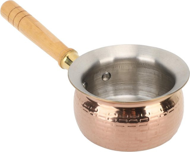 TOMTOP JMS Multifunktioneller Butterwärmer aus Edelstahl und Kupfer mit Holzgriff in Beige und Silber - Bild 1