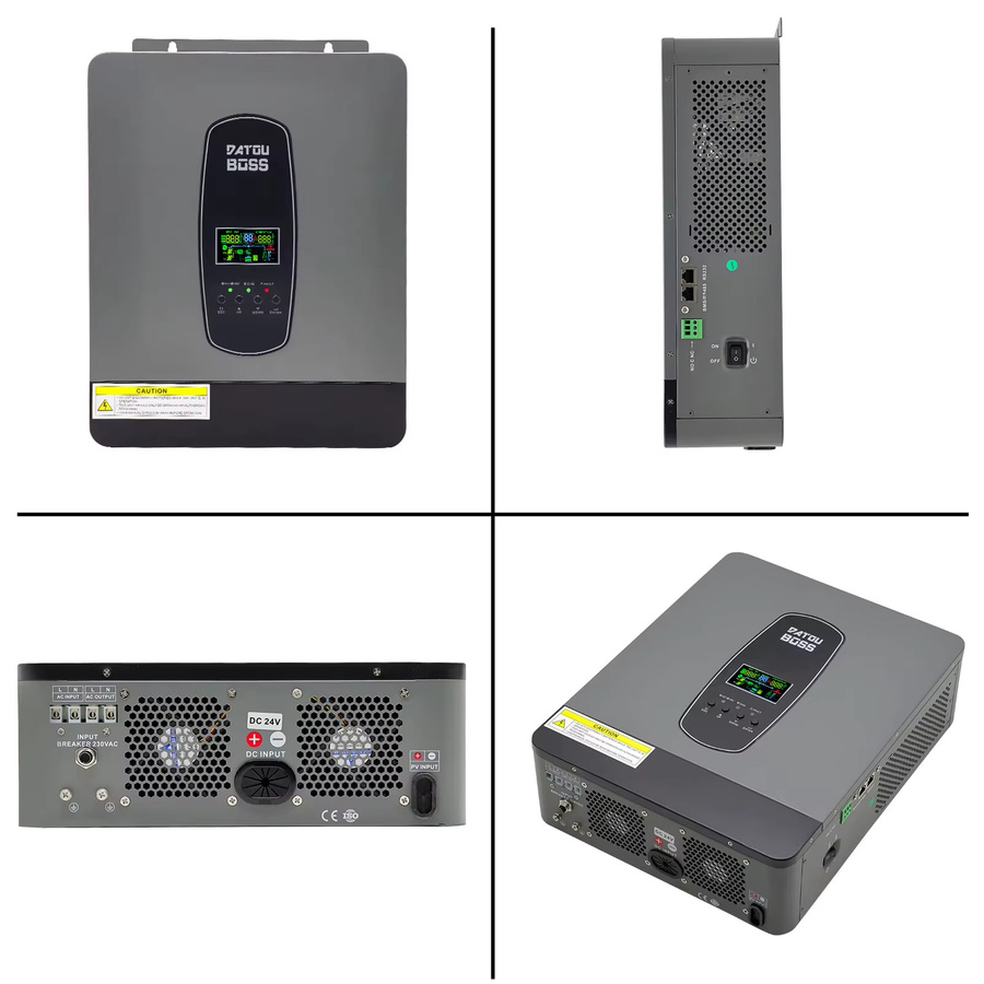 DATOUBOSS DT-24V3000W Reiner Sinus-Wechselrichter DC24V zu AC220V mit MPPT Solar-Funktion in Grau - Bild 5