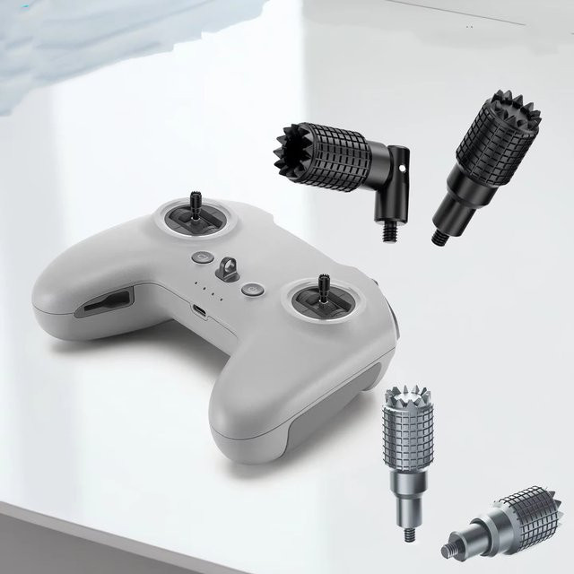DJI Faltbarer Joystick Ersatz Daumen Rocker Stick für FPV Avata 2 RC Pro 2 Mini 4 Pro und Air 3 in Silber und Grau - Bild 1