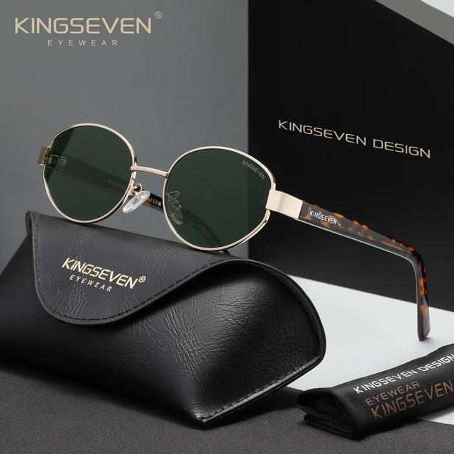 KINGSEVEN Sonnenbrille, oval, Vollrand, polarisiert, Unisex - Bild 1
