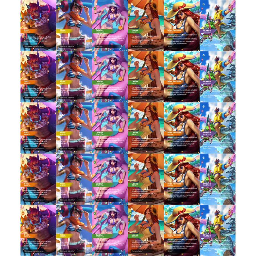 Bandai League of Legends Sammelkarten Leona Draven TCG, Heißprägung - Bild 2