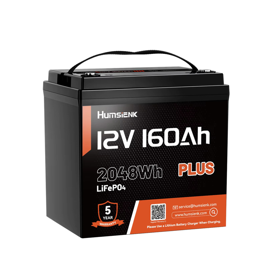 Humsienk LiFePO4 Lithium-Batterie 12,8V 160Ah mit 150A BMS, 2048Wh, Schwarz - Bild 8