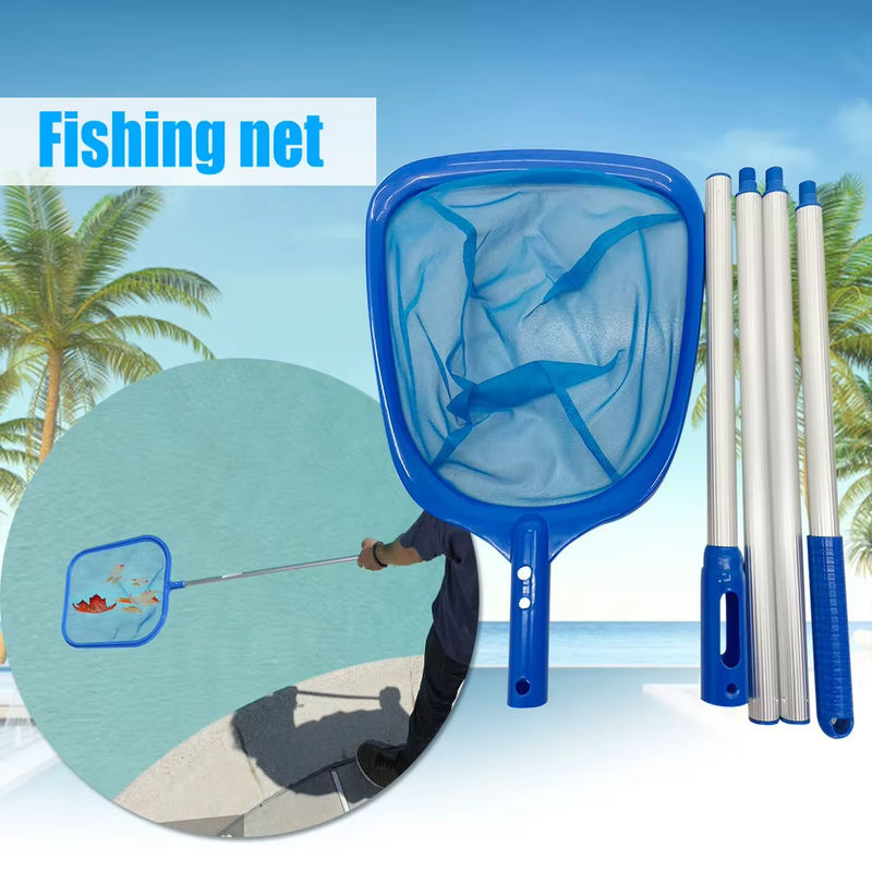 Blaues Teleskop-Reinigungsnetz mit einziehbarer Stange als Skimmer-Zubehör für Pool, Schwimmbad, Teich oder Badewanne - Bild 3