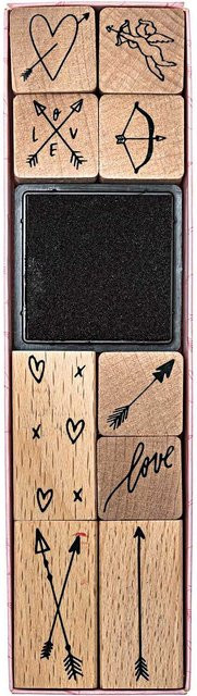 Rico Design Paper Poetry Stempelset It must be love Pfeile in Schwarz - Bild 1