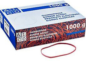 ALCO Gummibänder rot, B: 4 mm, L: 150 mm, 1000 g - Bild 1