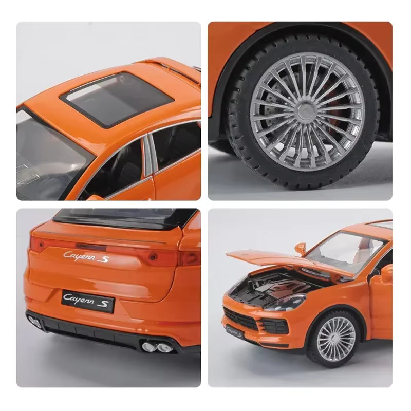 Maisto Cayenne Legierung Auto Modell, Druckguss Auto, mit Sound und Licht, Metall, Orange - Bild 6