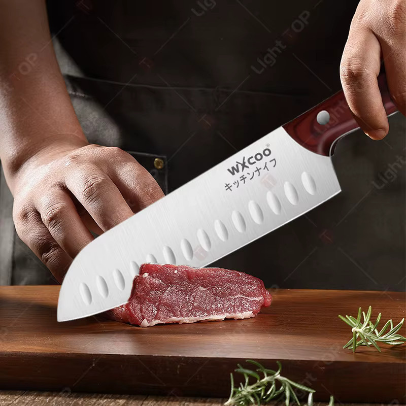 WXCOO Professionelles Paring Knife aus Edelstahl mit ergonomischem Holzgriff in Silber - Bild 2