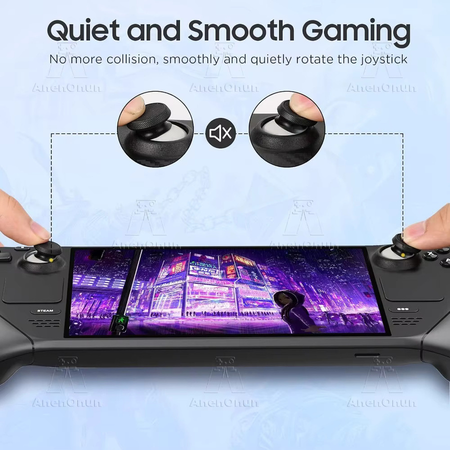 AnenOnun Premium Analog-Stick Silikon-Schutzringe für PS5, PS4, Xbox, Switch Pro, Steam Deck, ROG Ally und Legion Go, transparent - Bild 5