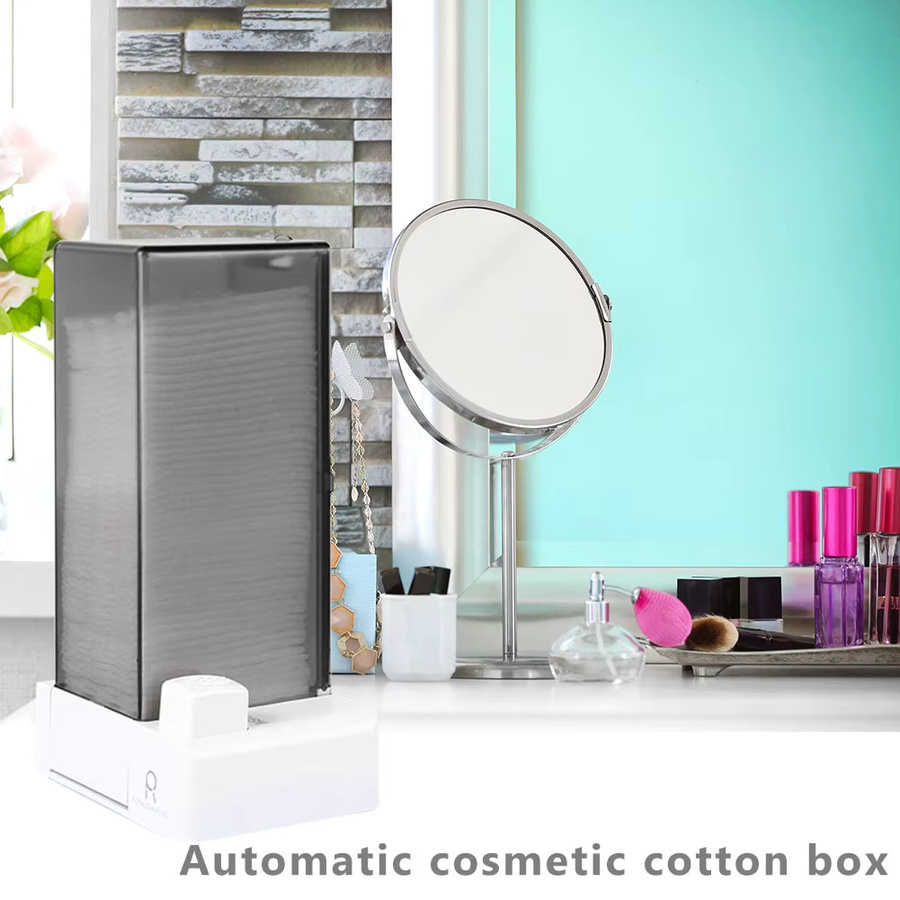 Wandmontierter Wattepad Spender von APWIKOGER in Pink aus Kunststoff für Kosmetik und Make-up Organizer - Bild 1