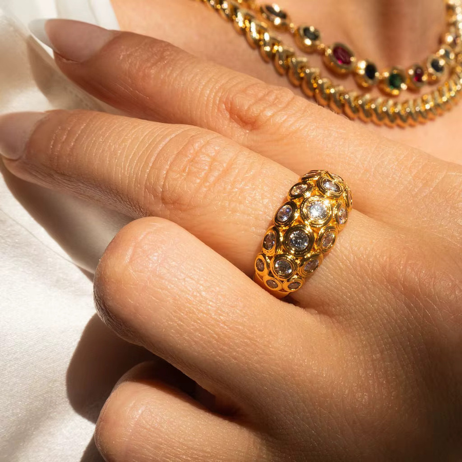 amofa Ring, Gold, Zirkonia, Damen - Bild 3
