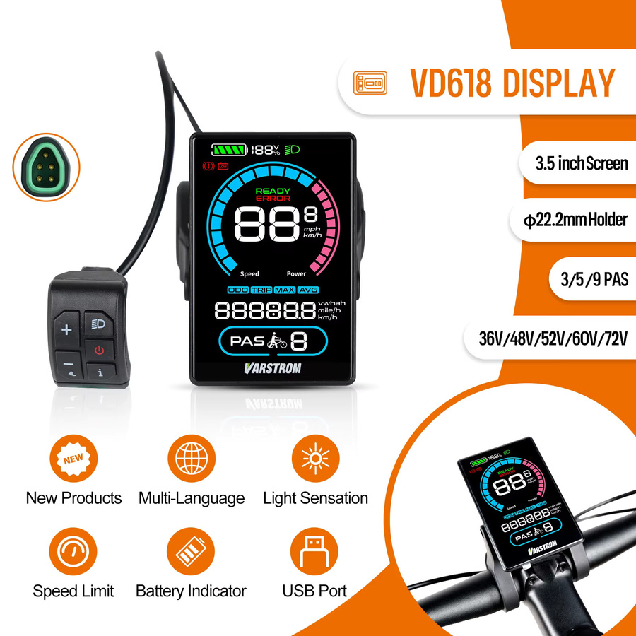 Bafang CAN Protocol Display für CAN BUS System Motor Kits mit Bluetooth in Schwarz - Bild 7