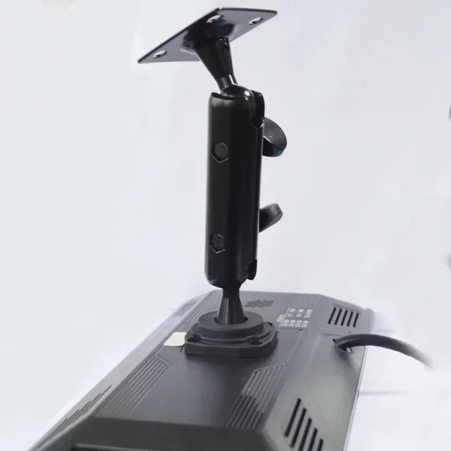 Universelle Kugelhalterung aus Stahl für Automonitore in Schwarz, 180 Grad drehbar für Bildschirme von 7 bis 10,36 Zoll, Armaturenbrett- und Desktop-Halterung - Bild 1