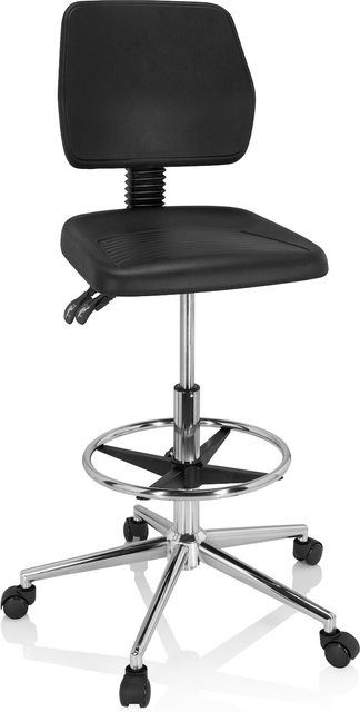 hjh OFFICE Counterstuhl TOP WORK 11 in Schwarz mit Hartschaum und ohne Armlehnen - Bild 1