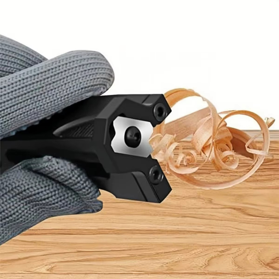 Holzbearbeitungs-Furnierkantenfräser in Schwarz als manuelles Kantenbearbeitungswerkzeug zum Entgraten und Abschrägen von Holz - Bild 4