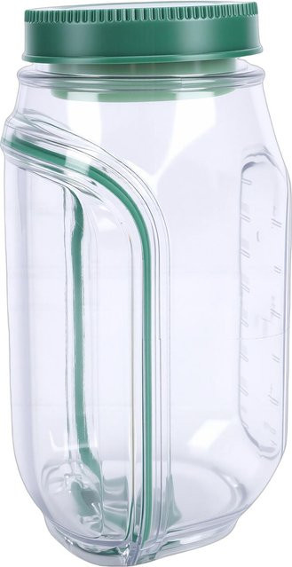 TOMTOP JMS Salatglas aus Glas mit Silikon, transparent und auslaufsicher mit Deckel - Bild 1