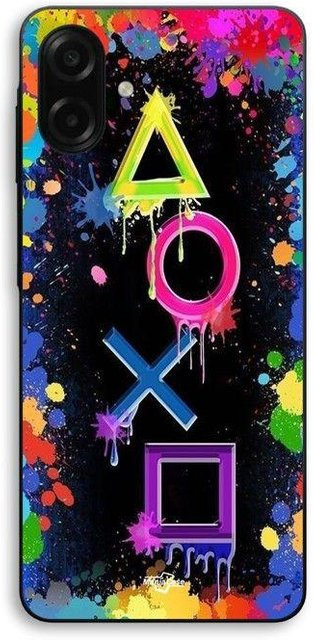 MANIACASE Gaming-Stil Schutzhülle für Samsung Galaxy A06 in Schwarz und Multicolour - Bild 1