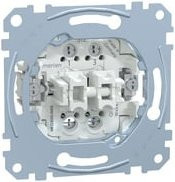 Merten Doppeltaster-Einsatz 2 Schalter 1-polig 10A 250V Weiß MEG3055-0000 - Bild 1