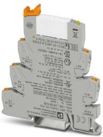 Phoenix Contact PLC-RPT-24DC/21/EX Relaisbaustein in Grau, 24 V/DC Nennspannung, 6 A Schaltstrom, 1 Wechsler, 10 Stück - Bild 1