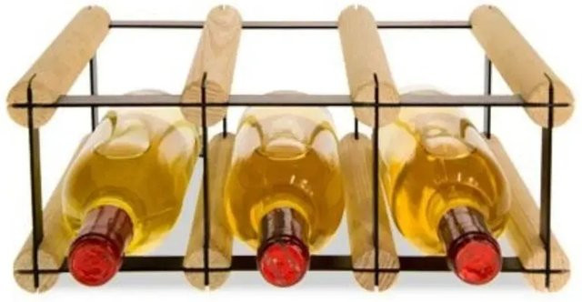 PROREGAL Modulares Weinregal Vinotega aus massivem Kiefernholz in Natur, H x B x T: 12,5 x 32,5 x 24,5 cm - Bild 1