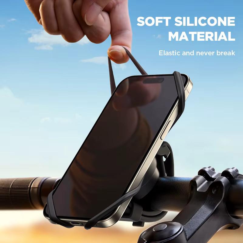 Joyroom Premium Fahrrad Handyhalterung Universal Lenkerhalterung für 4-7 Zoll Smartphones, Schwarz - Bild 4