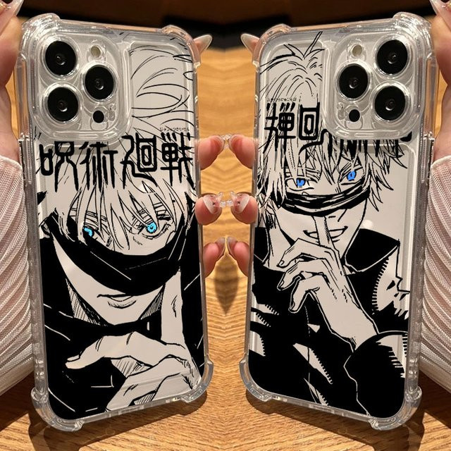 Stoßfeste und transparente Handyhülle im Jujutsu Kaisen Satoru Gojo Design für iPhone 11 bis iPhone 17 Pro Max und weitere Modelle - Bild 1